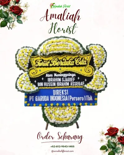 Papan Bunga Duka di Selamat