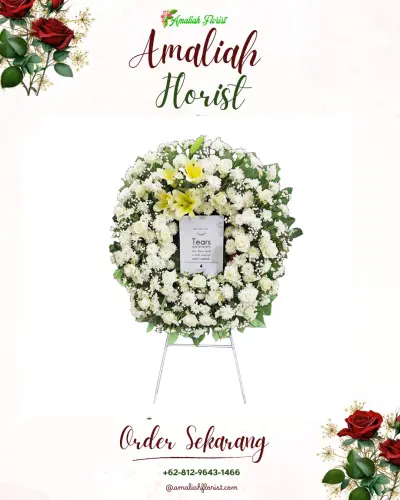 Krans Bunga Duka Cita di Selamat